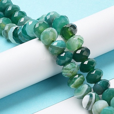 Natural Banded Agate/Striped Agate Beads Strands G-E605-A02-03C-1