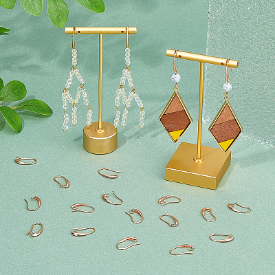 40Pcs Brass Earring Hooks KK-FH0007-64G-1