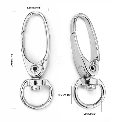 Iron Swivel Snap Hooks Clasps E341-6-1