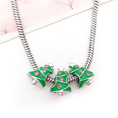 Alloy Rhinestone European Beads MPDL-Q213-02P-1