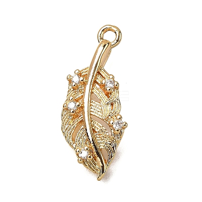 Brass Micro Pave Cubic Zirconia Pendants X1-KK-B152-13C-G-1