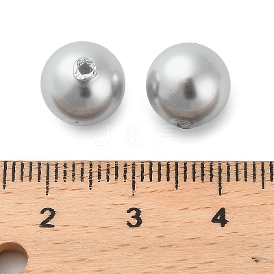 Baking Paint Pearlized Glass Pearl Round Beads X-HY-Q001-02A-04-1