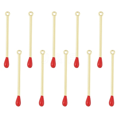 10Pcs Rack Plating Alloy Enamel Pendants FIND-YW0007-85-1
