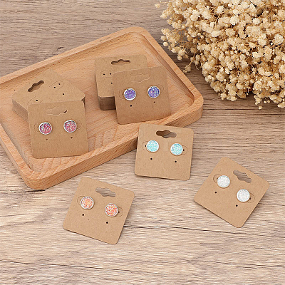 100Pcs Paper Earring Display Cards CDIS-DJ0001-15C-1