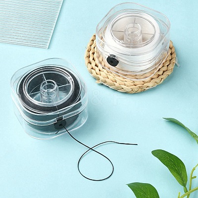 2 Rolls 2 Colors Flat Elastic Crystal String EW-YW0001-14-1