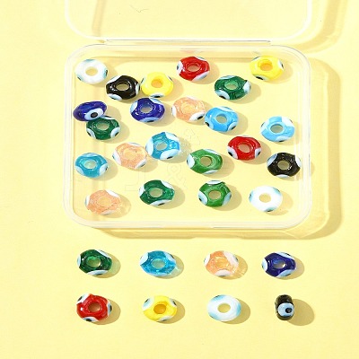 30Pcs Handmade Evil Eye Lampwork Beads LAMP-FS0001-24-1