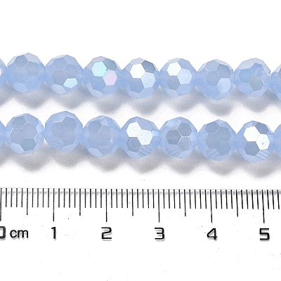 Imitation Jade Glass Beads Stands EGLA-A035-J8mm-B03-1