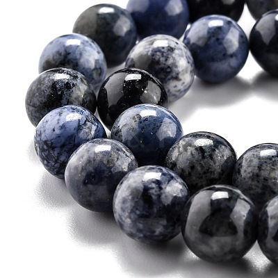 Natural Dumortierite Quartz Beads Strands G-O199-07D-1