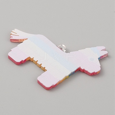 Carnival Themed Opaque Printed Acrylic Pendants LS-SACR-WH0008-015E-1