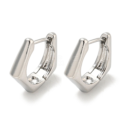 Brass Hoop Earrings EJEW-L211-010S-P-1