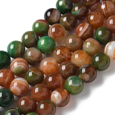 Natural Agate Beads Strands G-NH0001-G08-01-1