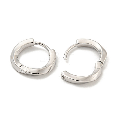 Brass Hoop Earrings EJEW-L211-08G-P-1