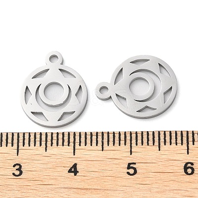 Non-Tarnish Chakra Theme 304 Stainless Steel Charms STAS-Q303-03P-1