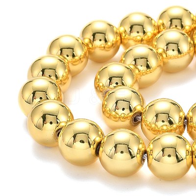 Electroplate Non-magnetic Synthetic Hematite Beads Strands G-L485-01G-M-1