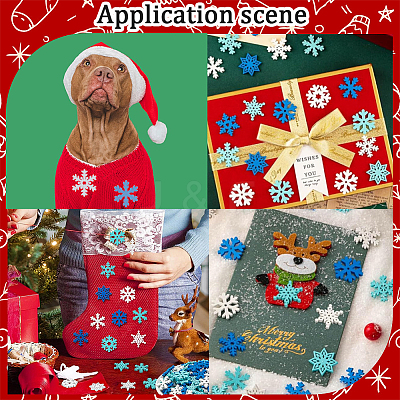 200Pcs Christmas Theme Wood Party Decoration WOOD-SP0001-20-1