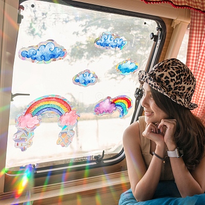 Rainbow & Cloud Rainbow Prism Electrostatic Window Stickers PW-WGA11A0-01-1