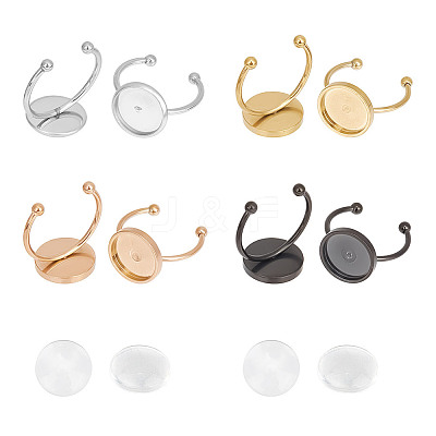 DIY Blank Dome Open Cuff Ring Making Kit FIND-DC0004-74-1