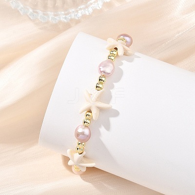 Women's Pearl Bracelets BJEW-JB14093-1