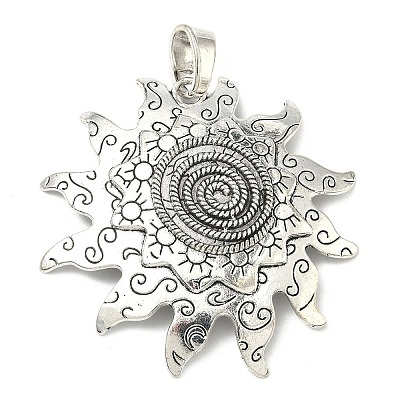 Tibetan Style Alloy Big Pendants FIND-D037-02AS-01-1