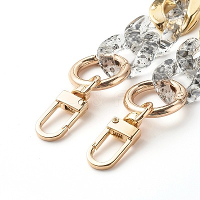 Transparent Spary Paint Acrylic Linking Rings Bag Handles AJEW-BA00092-1
