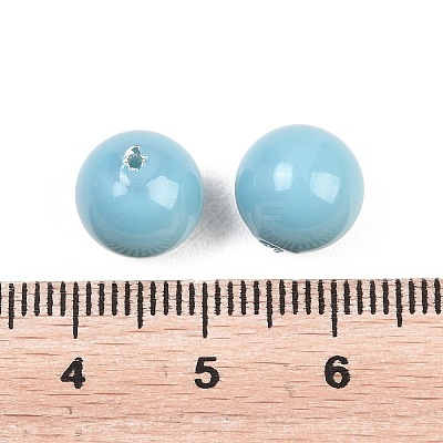 Electroplate Opaque Glass Beads GLAA-A044-01B-1