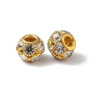 Brass Rhinestone Beads KK-A267-03C-01G-1