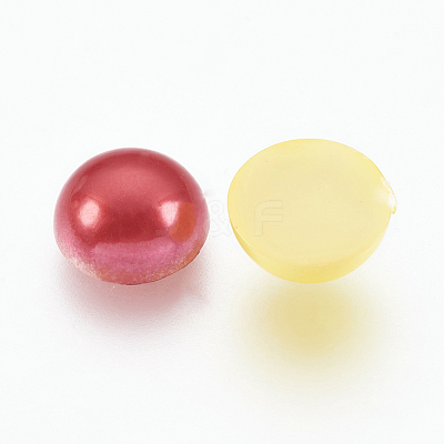 ABS Plastic Imitation Pearl Cabochons SACR-S738-8mm-M-1