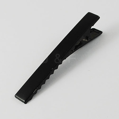 Iron Flat Alligator Hair Clip Findings PHAR-S039-77mm-1