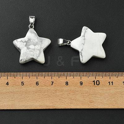 Natural Howlite Pendants GG-K002-10X-1