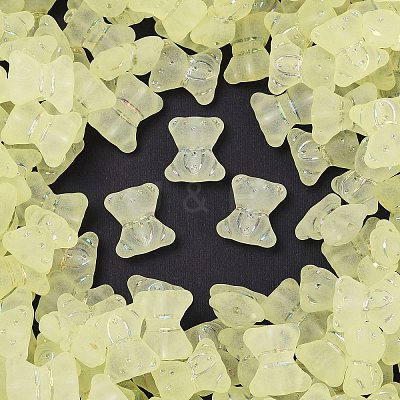 Frosted Transparent Acrylic Beads OACR-P029-20B-03-1