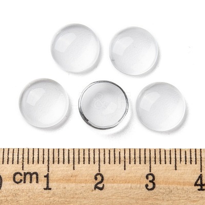 Transparent Glass Cabochons X-GGLA-R026-10mm-1