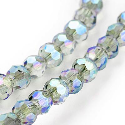 Electroplate Glass Beads Strands EGLA-D021-72-1