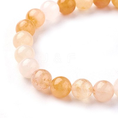 Natural Topaz Jade Beads Stretch Bracelets BJEW-F380-01-B07-1