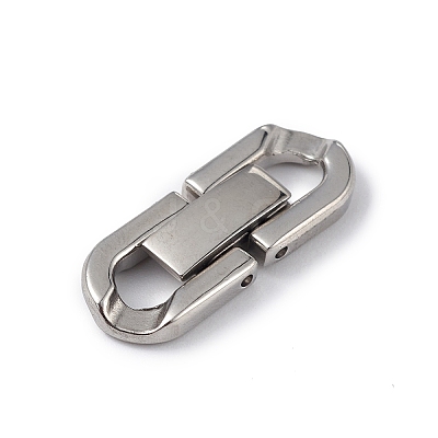 Non-Tarnish 304 Stainless Steel Fold Over Clasps STAS-G307-11C-P-1