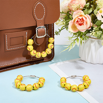 16mm Round Sport Ball Wooden Beaded Embellishments FIND-WH20003-42A-1