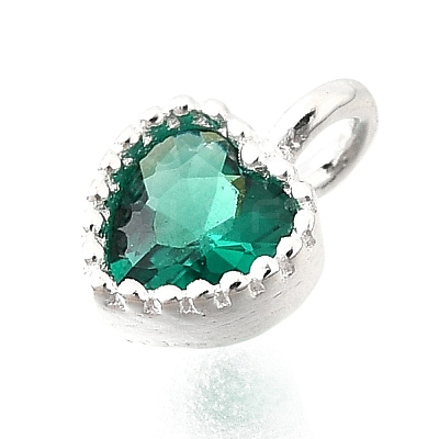 925 Sterling Silver Cubic Zirconia Charms STER-Q005-01A-C-1