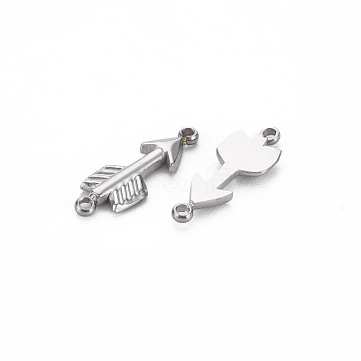 Non-Tarnish 304 Stainless Steel Connector Charms X-STAS-N097-099P-NR-1