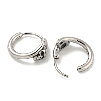 316 Surgical Stainless Steel Hoop Earrings EJEW-D096-13M-AS-1