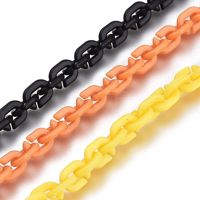 Handmade Opaque Acrylic Cable Chains AJEW-JB00768-1