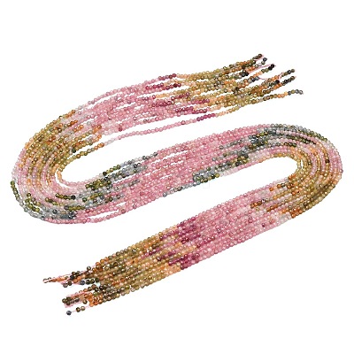 Gradient Color Natural Multicolor Tourmaline Beads Strands G-D110-A02-09-1