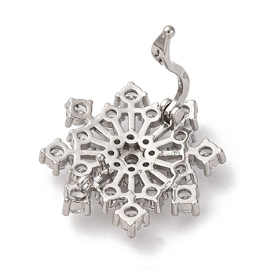 Brass Micro Pave Cubic Zirconia Pendant Bails KK-D378-21P-1