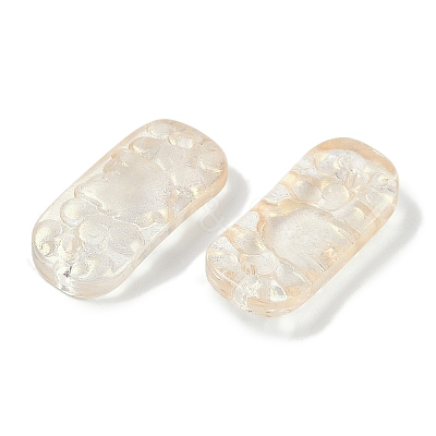Spray Painted Transparent Glass Connector Charms LS-X1-GLAA-H035-06A-1