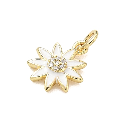 Brass Micro Pave Clear Cubic Zirconia Charms CU-CBADD0C-08G-1