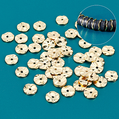 50Pcs Brass Spacer Beads KK-PH0004-13-1