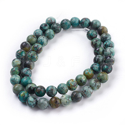 Natural African Turquoise(Jasper) Beads Strands TURQ-G037-8mm-1