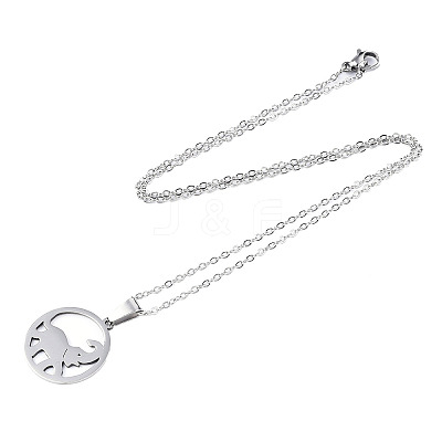 Non-Tarnish 201 Stainless Steel Pendants Necklaces LS-NJEW-S105-JN666-45-1-1