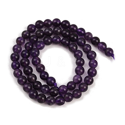 Natural Amethyst Beads Strands G-R446-6MM-21A-1