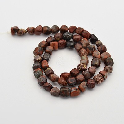 Natural Brecciated Jasper Bead Strands G-P070-33-1