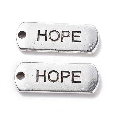 (Defective Closeout Sale: Blister) Tibetan Style Alloy Inspirational Message Pendants TIBEP-XCP0001-02A-1