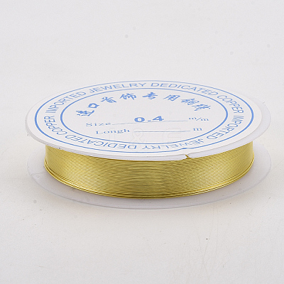 Round Copper Jewelry Wire CWIR-Q006-0.2mm-G-1